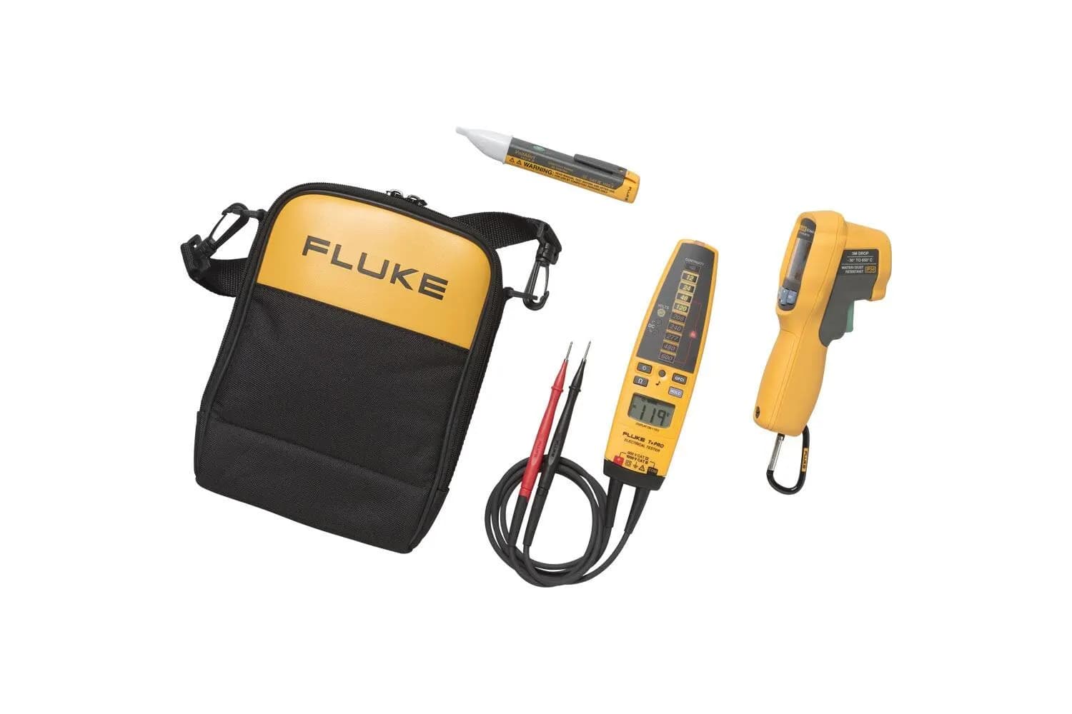 62 MAX+/T+PRO/1AC IR Thermometer, T+PRO Voltage Continuity Tester and Voltage Detector Kit